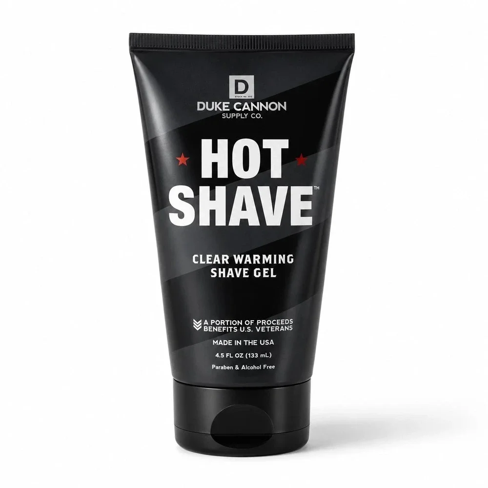 Duke Cannon HOT SHAVE Clear Warming Shave Gel Not For Clowns Barbershop 4.5oz